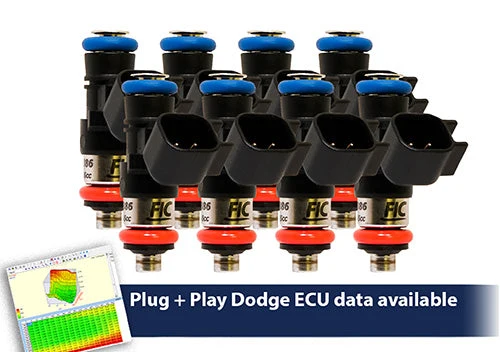 FIC 1000cc (100 lbs/hr at OE 58 PSI fuel pressure) Injector Set for Dodge Hemi Gen 1-4 Whipple Supercharger (High-Z) (is153-1000h-sc)