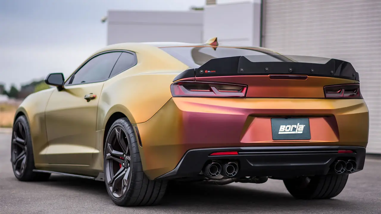 Borla 2016-2024 Chevrolet Camaro SS AT/MT RWD S-type Exhaust (w/ Dual Mode Valves) - Black CF Tip - Image 3