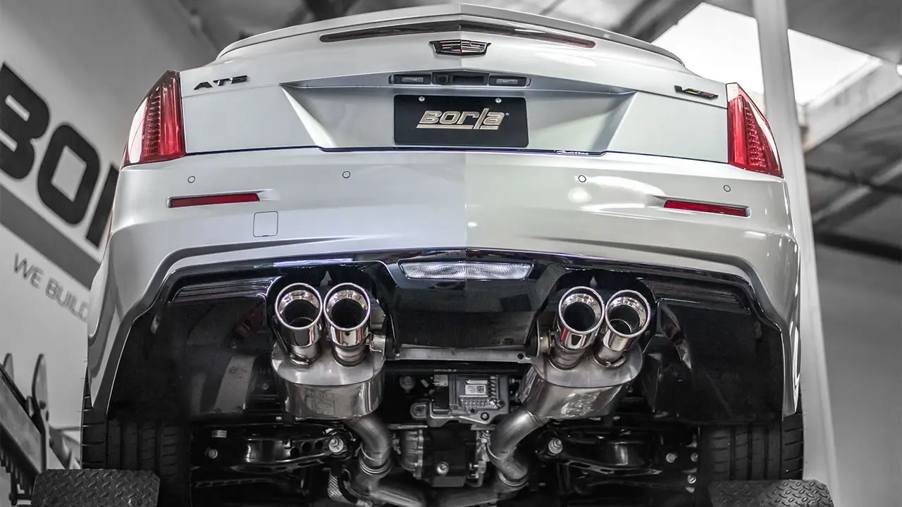 Borla 2016-2019 Cadillac ATS-V 3.6L Twin Turbo Catback Exhaust 4in Tips Dual Split Rear Exit - Image 2