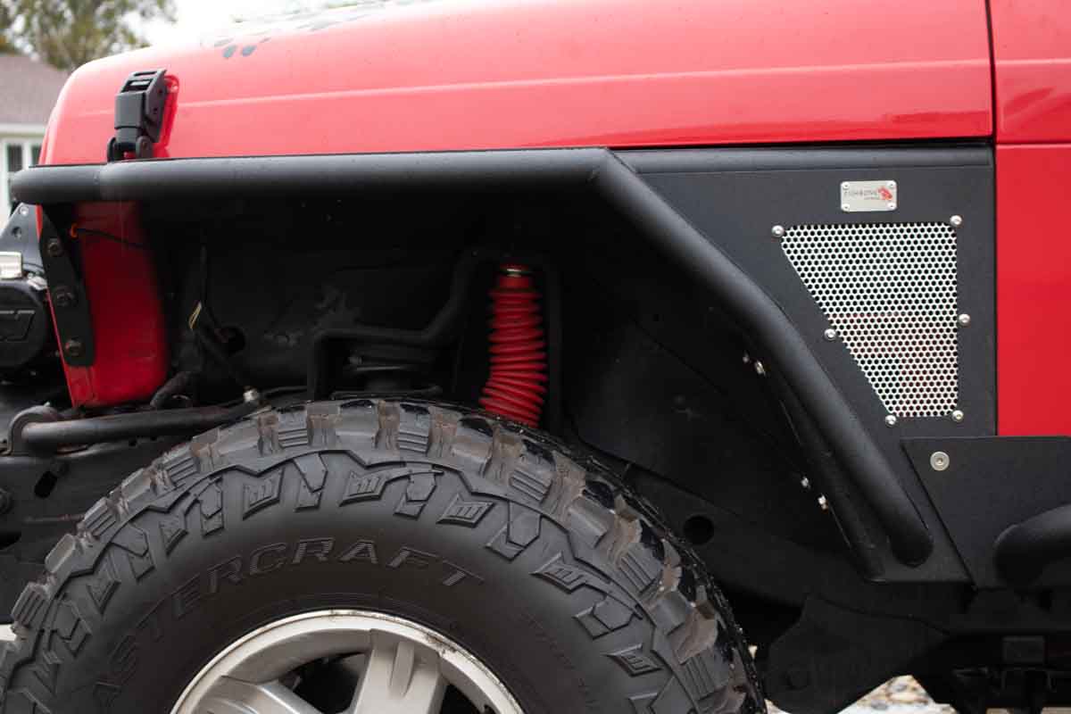 Fishbone Offroad 97-06 Jeep Wrangler Front Fenders Paintable Mesh Upgrade - Image 2