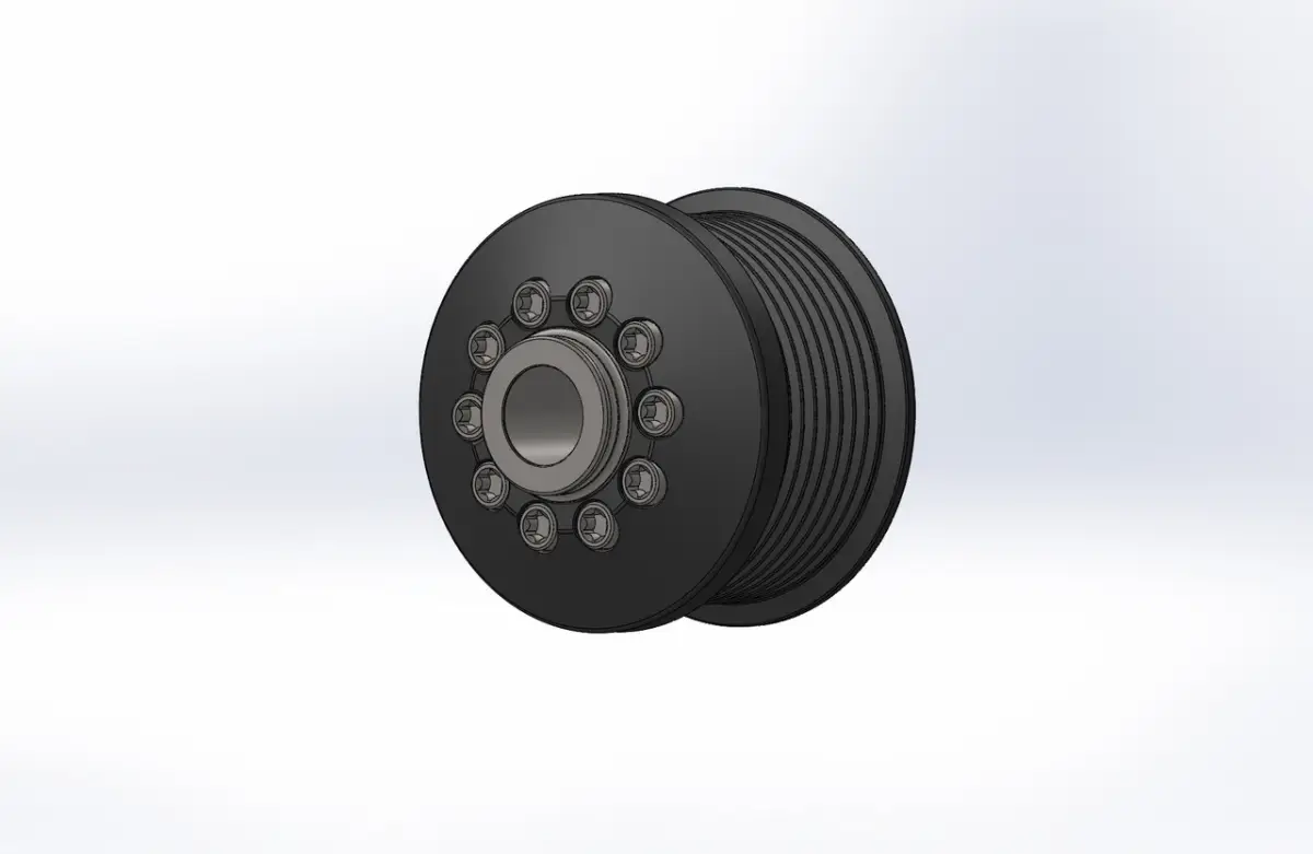 ZPE 2.25″ 8 Rib ZPE GripTec 2pc MKII LSA L3V Black Pulley & Hub Kit - Image 2
