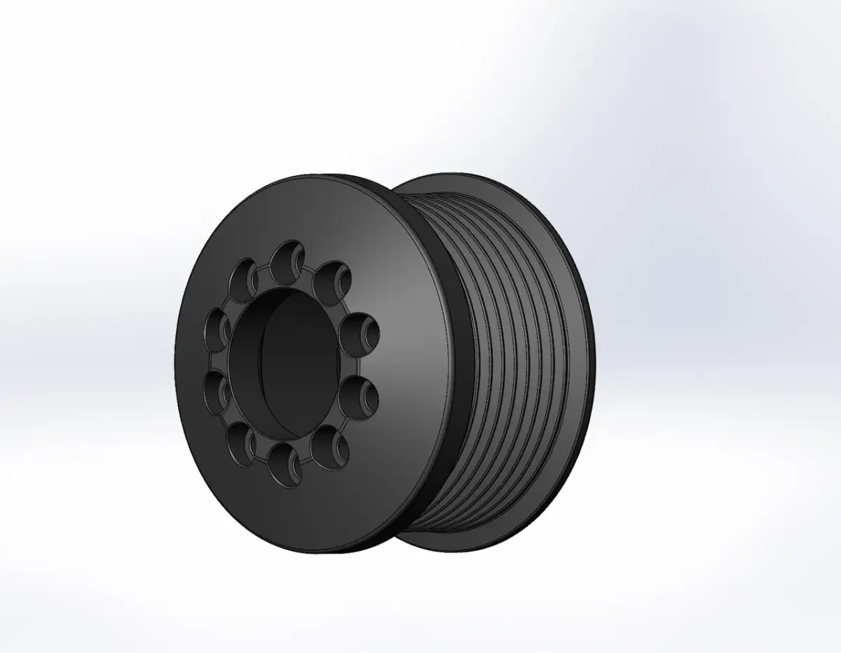 ZPE 2.25″ 8 Rib ZPE GripTec 2pc MKII LSA L3V Black Pulley & Hub Kit