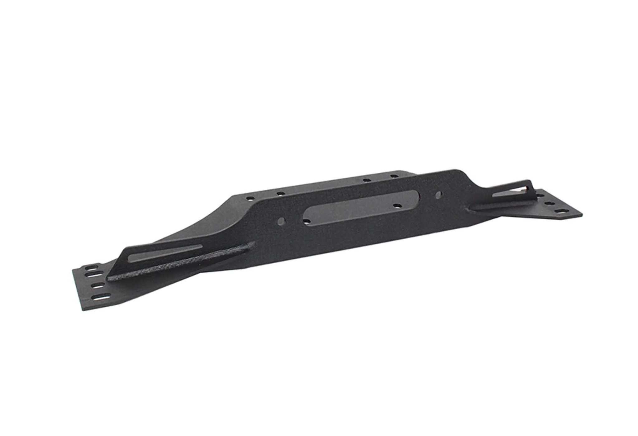 Fishbone Offroad 97-06 Jeep Wrangler TJ Winch Plate Steel - Black Textured Powdercoat Piranha Series - Image 2
