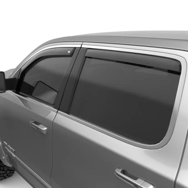 EGR 2019 Dodge Ram 1500 Crew Cab SlimLine In-Channel WindowVisors Set of 4 - Matte Black - Image 4