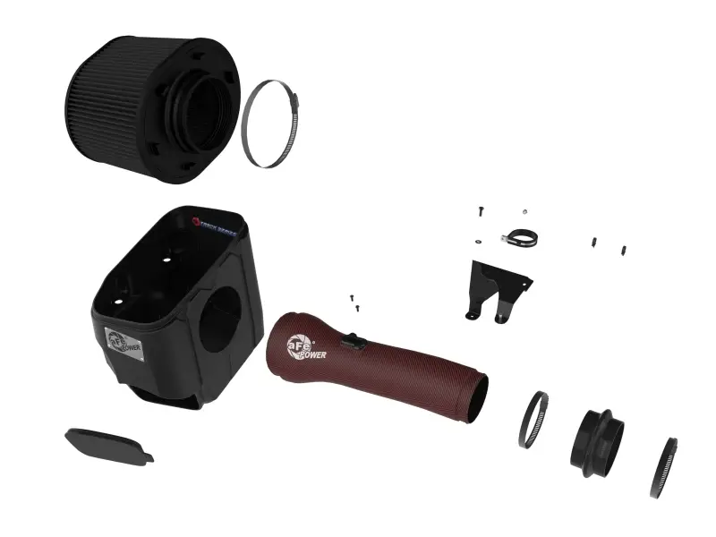 aFe 2025+ Dodge Ram 1500 RHO Track Series Red Kevlar Cold Air Intake System w/ Blk Pro 5R Filter - Image 2